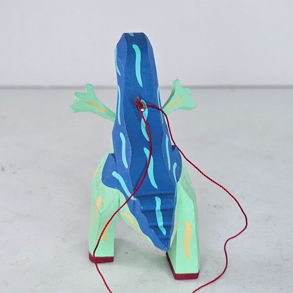 Handcrafted Wooden Dinosaur Ornament Christmas Decor Tyrannosaurus Rex - Picture 5 of 8